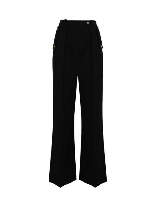 Pantalone palazzo in gabardina di cotone Elisabetta Franchi | PA11856E2110